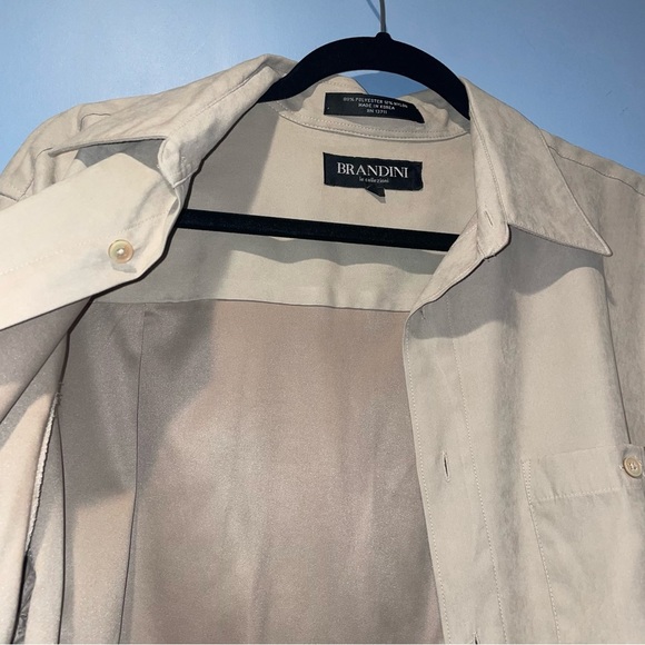 Brandini Men's Dress Button Down Shirt Size Medium - Picture 2 of 6
